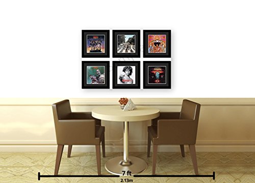 Creative Picture Frames 15" X 15" Lp Vinyl Cover Record Frame Display With Black Mat, Cover Insert, Glass And Wall Hanger #TOP5