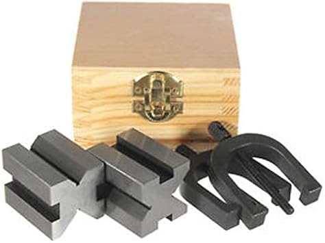 Steel Vee Block with Clamp Set - 2" x 1.1/2" x 1.1/2" - Vee Block Set