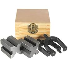 Steel Vee Block with Clamp Set - 2" x 1.1/2" x 1.1/2" - Vee Block Set