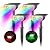 Consciot Solar Spot Lights Outdoor, 16 LEDs IP67 Waterproof Color Changing Solar Outdoor Lights, 8 Colors, Auto On/Off, 2-in-1 Adjustable Wall Lights for Garden Yard Pathway, 4 Pack(RGB)