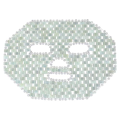 FRCOLOR Natural Jade Facial Mask Stones Anti-Aging Sleeping Face Mask for Dark Circles Puffiness Relief and Skin Massage Tool
