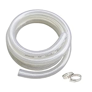3/4″ ID x 1″ OD – 10 Ft High Pressure Braided Clear PVC Tubing Flexible Vinyl Tube, Heavy Duty Reinforced PVC Hose Tubing, BPA Free and Non Toxic