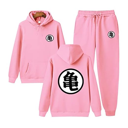 EMPERSTAR Goku Hoodies Tröja Herr Och Dam Långärmad Goku Hoodies Workout Pullover Huvtröja Set Rosa XL