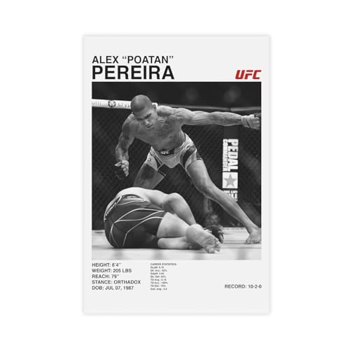 SFQQE Poster Alex Pereira UFC sur toile - Décoration murale pour salon et chambre à coucher - 40 x 60 cm