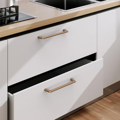 Image of 9BUILD 10 Pack Champagne Bronze Cabinet Pulls 5 Inch Kitchen Cabinet Handles Cabinet Hardware Kitchen Handles for Cabinets Cupboard Handles Dresser Pulls Drawer Handle