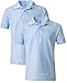 French Toast Boy's 2 Pack Uniform Short Sleeve Polo Shirts 10/12 Light Blue