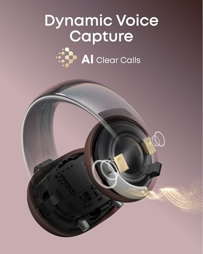 soundcore AeroClip by Anker, écouteurs Oreilles Libres à Clip, Confort adaptatif, appels clairs avec 4 micros et IA, Stables, Haut-parleurs de 12 mm, Design en Anneau Ouvert