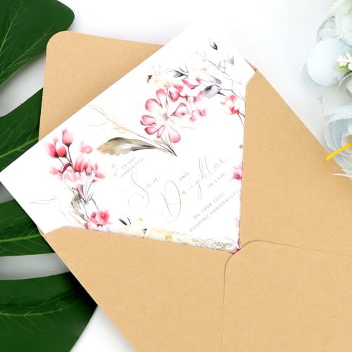 MOTIBACK Grußkarten -Jubiläumskarten-Premium quadratische Geburtstagskarte mit Umschlag,Romantisch Glückwunschkarte,Happy Birthday Billet Karte für Mann Frau Freund Freundin