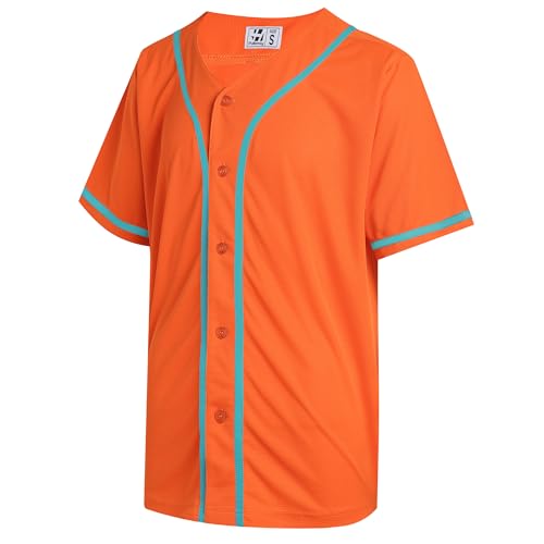 Amazon.com: Pullonsy Orange Baseball Jerseys for Men Women