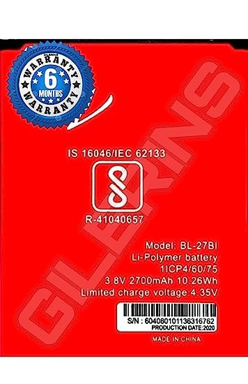 Image of Original BL-27BI Battery for Itel A42 Plus /S21 Battery with 6 Month Warranty****(G6)