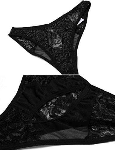 Dentelle patchwork exotique pour ensemble de sous-vêtements noirs