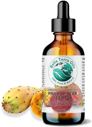 Bella Terra Oils - Prickly Pear Oil 4 oz - Extracted from Cactus Pear, Enriched with Omega-6, Vitamin K, Experience the Opulence of Nature