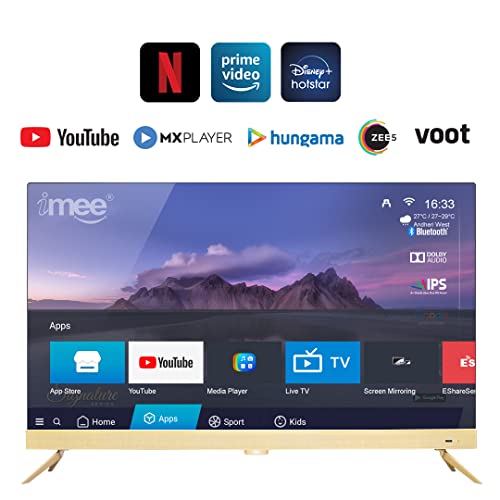 Image of imee - Signature Series 4K UHD Smart Frameless LED TV with Dolby Vision & Voice Command (43 Inch in Size) (Gold)