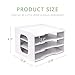 SONGWAY Scrapbook Paper Organizer 12x12-4 Tier File Organizer for Desk, 12x12 Stackable Scrapbook Paper Storage Trays, Desktop File Storage Cube for Home Office School