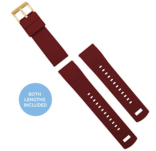 Image of BARTON Elite Silicone Watch Bands - Gold Buckle Quick Release