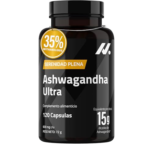 Ashwagandha Ultra 7x Más Concentrado que el ashwagandha ksm-66 (con 35% vs 5% Withanolidos) | Concentración, Sueño Profundo, Bienestar General, Energía | 120 Cápsulas Sin Gluten Sin Lactosa | Nyvos
