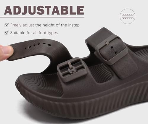 Image of KuaiLu Womens Recovery Sandals With Comfortable Plantar Fasciitis Arch Support, Orthotic Adjustable Thick Cushion Sport Slides Reduces Stress on Feet, Joints & Back Post-Exercise