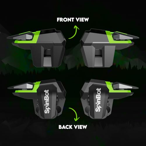 Image of SpinBot Battlemods Raze 4 Buttons Smartphone Capacitive Gaming Trigger|6 Finger Claw Control|Zero Lag response | For Bgmi /Free Fire Max /Cod Mobile - (Black)