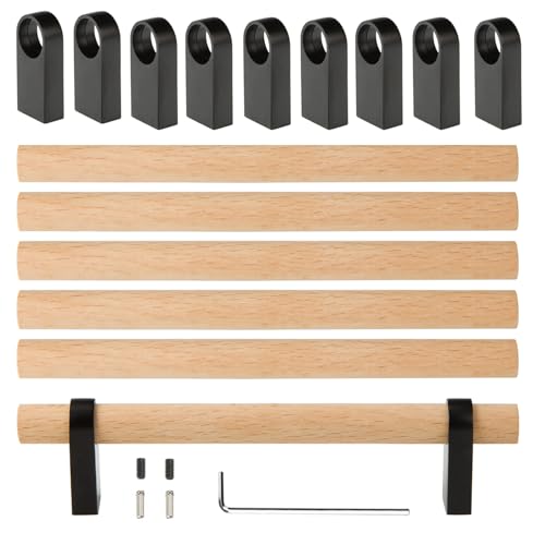 luluxing Adjustable Wood Cabinet Handles,Unfinished DIY Pulls,Adjustable Double Hole Distance Handles,Modern Kitchen Wardrobe Drawer Pulls 6Pcs Adjustable Wood Cabinet Handles（6pcs Adjustable）
