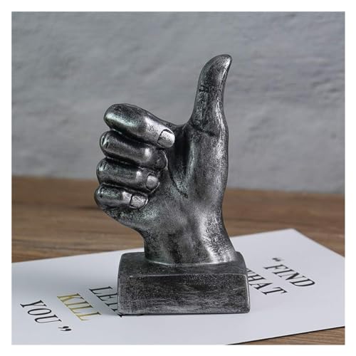 Artisanat résine de prestige et statue doigt rétro nordique dorée