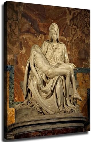 Michelangelo Pieta 1499 Old Master Painting Poster Canvas Print H...