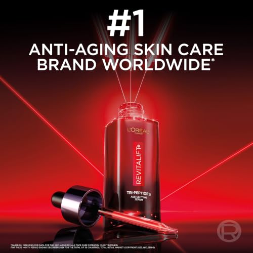 L'Oreal Paris Revitalift Triple Power Face Serum with Tri-Peptides, Hyaluronic Acid and Vitamin C, Anti Aging, Anti Wrinkle Serum to Firm and Brighten, 1 FL oz, + Sample - image 7