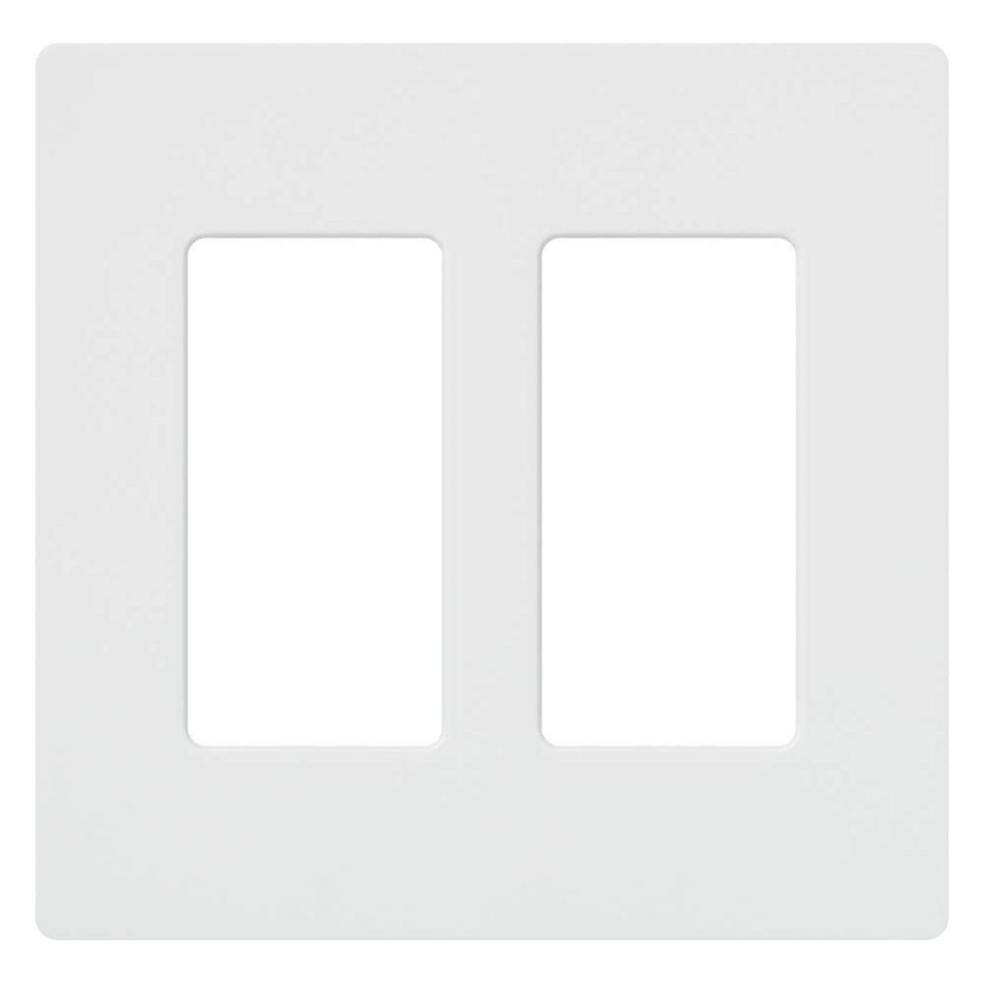 Lutron CW-2-WH Claro lot de 12 plaques murales décoratives blanches 2 postes