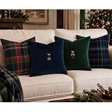 Christmas Decorations - Set of 4 Heritage Throw Pillow Covers, 18'x18'