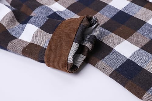 Image of Betusline Boy and Men Button Down Plaid Shirt | Soft,Breathable and Comfortable Fabric