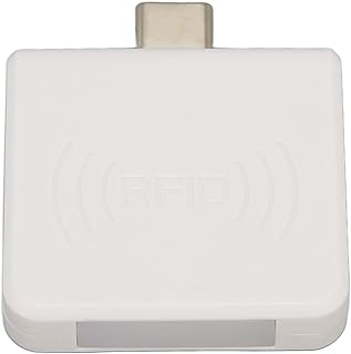 Phone Card Reader, Built in Buzzer High Transmission Efficiency Mobile Phone Card Reader 125Khz Type C Interface Plug and Play for Cell Phone (White)