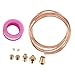 Oil Pressure Gauge Tubing Kit Brass Tube Comprehensive Installation Kit with 1/8 1/4 Inch NPT Fittings for Automotive Industrial Applications 72 Inch Long