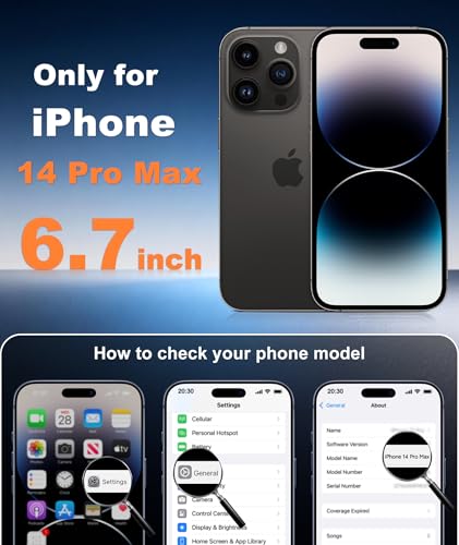 Image of FNTCASE for iPhone 14 Pro Max Case Blue: [Compatible with Magsafe] Solid Matte Magnetic Phone Cover with [Full Camera Protection] [Screen Protector] 14FT Military Grade Shockproof Protective