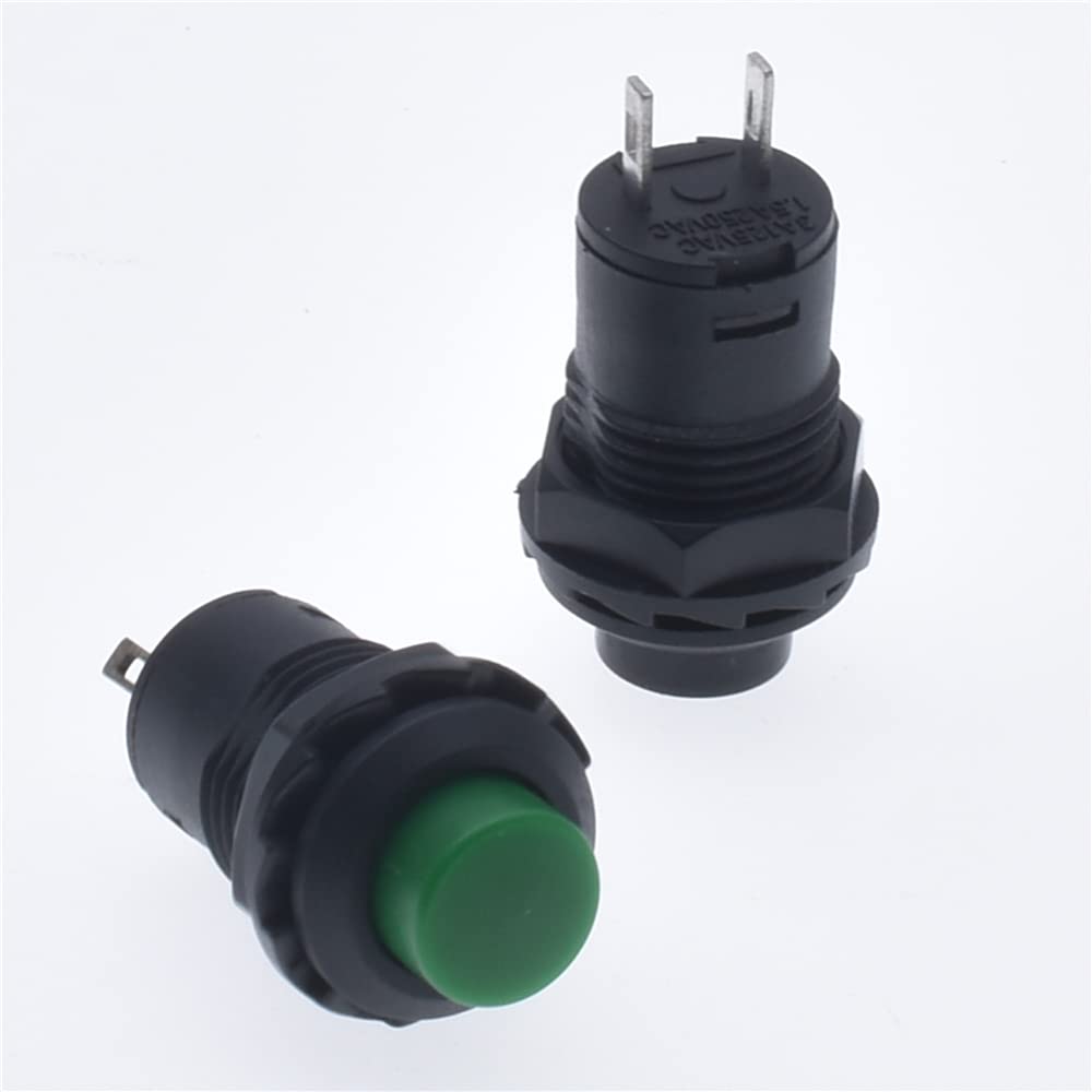 Commutateur de commande DS-425 vert 12mm autobloquant pour interrupteur d'éclairage LED - 2