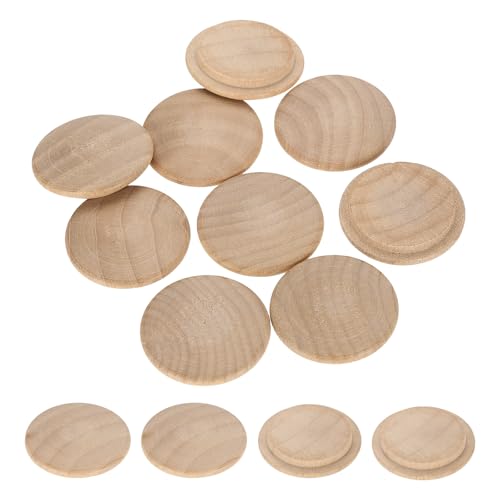 uxcell 20Pcs Wood Button Plugs, 28mm / 1.1
