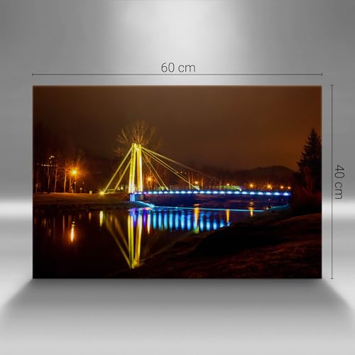 L'image imprimée sur toile 60x40cm de qualité premium pont d'Ustroń - 4