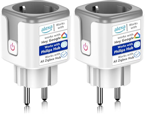 SURFOU Zigbee Enchufe Inteligente WiFi Compatible con Philips Hue Alexa Google Home Smart