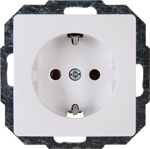 Kopp Paris Schutzkontakt-Steckdose, 1-fach, 16A, 250V~, IP20, arktis-wei&szlig;, 923502087