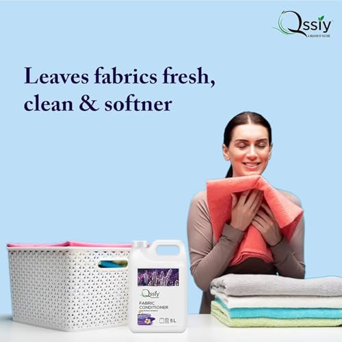 Image of QSSIY 5L Fabric Conditioner | Lavender | Softens Clothes & Towels | Hand & Machine Wash | India
