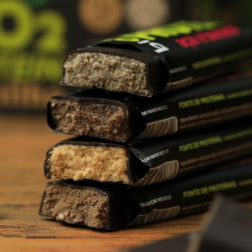 biO2 Display Barra de Proteína Cacau, Maca Peruana e Pasta de Amendoim, 12 unidades de 45g, Protein