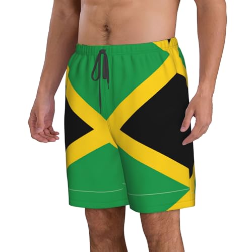 nanger Flag of Jamaica Men'S Swim Trunks Quick Dry Shorts Bathing Suit with Pockets, for Beach, Summer, Sports2