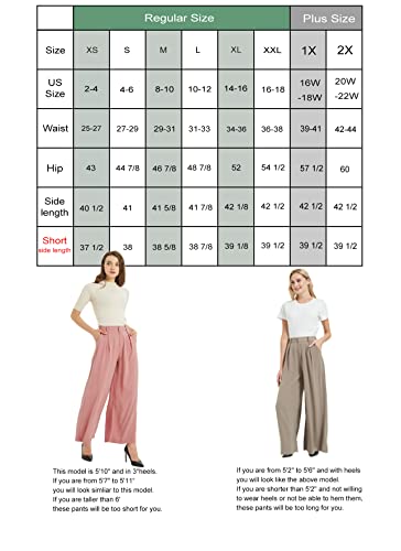 image for Tronjori Women High Waist Casual Wide Leg Long Palazzo Pants Trousers 