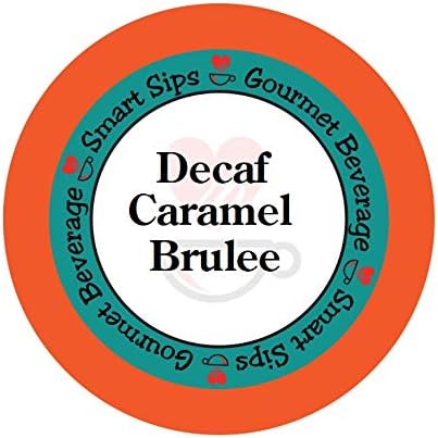 Smart Sips, Decaf Caramel Brulee Coffee, Medium Roast, Decaffeinated Gourmet Flavored Coffee Single Serve Pods for Keurig K-Cup Brewers, 24 Count