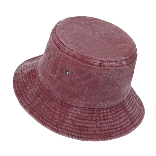 NTLWKR Bucket Hat for Men and Women Cotton Washed Denim Sun Hats for Fishing Outdoor Hiking Foldable Beach Travel Caps