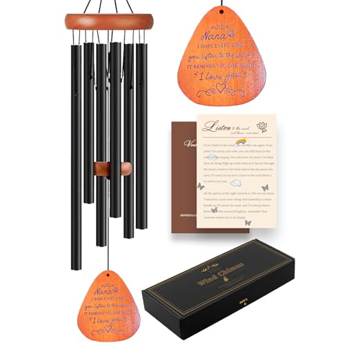 Nana Gifts, 32" Butterfly Wind Chime for Nana Birthday Gifts, Grandma Gift for Christmas Mothers Day from Grandkids