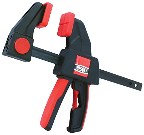Image of BESSEY RES01 Clamp Set, General Purpose Trigger Clamps with Composite Handle, 2 x 6 In. (100 lb) and 2 x 12 In. (300 lb),Red /Black