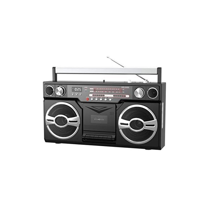 Buy Milanix Vintage Retro 1980s Portable Boombox Cassette Player with ...