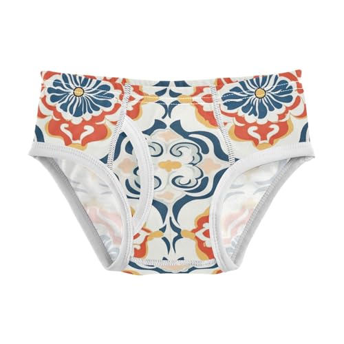 KLL Seamless Asian Traditional Patterns Toddler Boys' Comfort Boxer Briefs Breathable Children Panties
