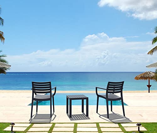 Compamia Artemis Outdoor Dining Arm Chair (Set Of 2) - Dark Gray #TOP7