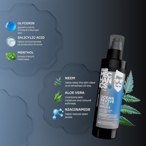 Image of Ocean Revive Face Wash for Oily Skin | Oil Control | Deep Cleansing | Hydrating Face Cleanser | Removes Dirt, Excess Oil & Impurities | Fresh, Soft & Clear Skin | 100 ml