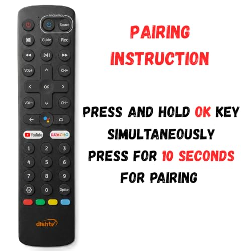 Image of K2 Remotes Compatible for Original Dish TV Smart HUB Android TV Remote - with Voice Support (Please Match with Your Old Remote Before Purchase)